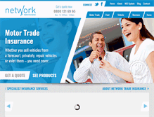 Tablet Screenshot of networktradeinsurance.co.uk